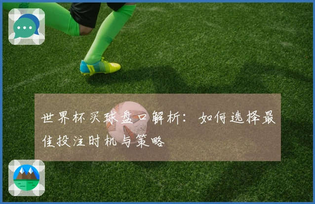 世界杯买球盘口解析：如何选择最佳投注时机与策略